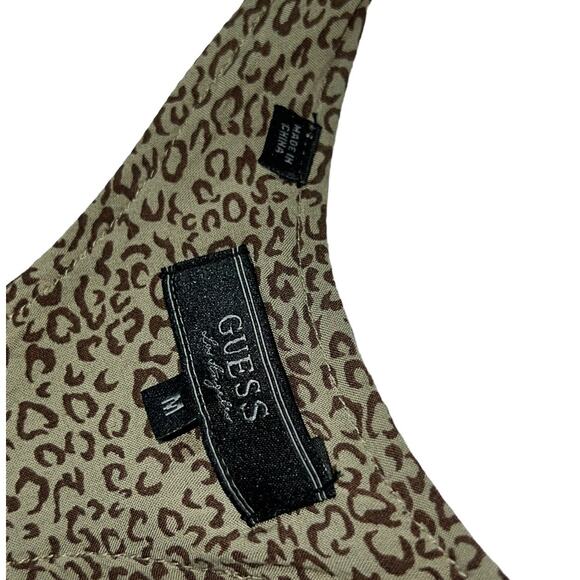 Guess Black & Silver Metallic Cheetah Print Sleeveless Romper - Y2K Party Style - Picture 5 of 8